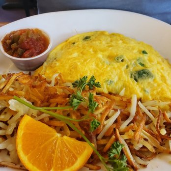 Teddy Bear Restaurant - Spanish omelette and hash browns, side of salsa. - American Near Me - Big Bear Lake, California