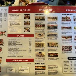 Various menus
