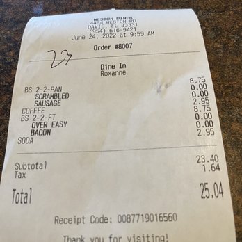 Weston Diner - Diners Near Me - Davie, Florida
