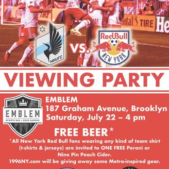 Emblem - RBNY vs MNUFC 7/22/2017 - Sports Bars Near Me - Brooklyn, New York