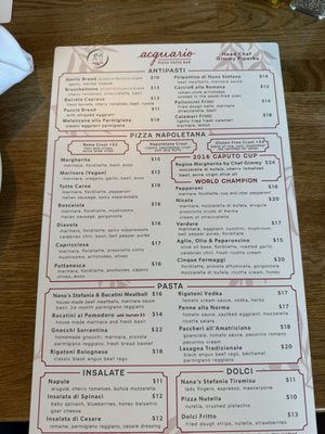 Menu photo 1 Acquario Pizza Pasta Bar Keller, TX