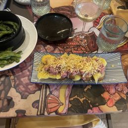Tropical roll and edamame