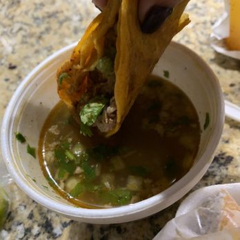 Guerito’s Red Tacos - Consume dipping sauce - Food Trucks Near Me - San Antonio, Texas