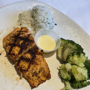 Bonefish Grill - Salmon with jasmine rice and broccoli - Seafood Near Me - Mccandless, Pennsylvania