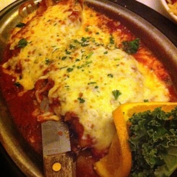 The Black Stallion Restaurant - Veal parm.  the meat was a bit dry, but still pretty good taste - New American Near Me - Vernon, New York