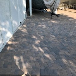 Pavers installed in our back yard Pavers installed in our back yard