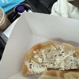 Plain bagel, barely any cream cheese