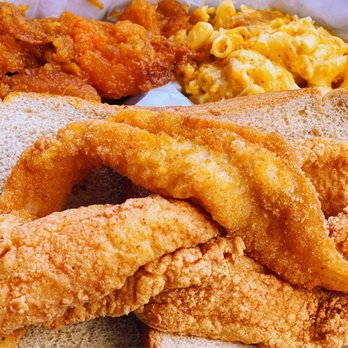 Fireman's Cafe - Catfish and Mama's Sides Mac & Sweet Potatoes   the Probationer Platter - Food Trucks Near Me - Clinton, Maryland