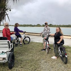 island eBikes - The family on the inlet, near Square Grouper.