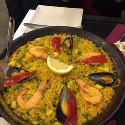 Seafood paella enough for 2 people