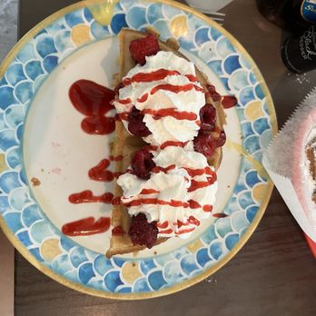 The Mermaid Cafe at Riverview - The NSB stuffed waffle. - Breakfast & Brunch Near Me - New Smyrna Beach, Florida