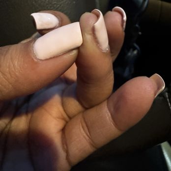 iNails Salon and Day Spa - Overly filed side walls down to exposed nail bed. - Nail Salons Near Me - Conyers, Georgia