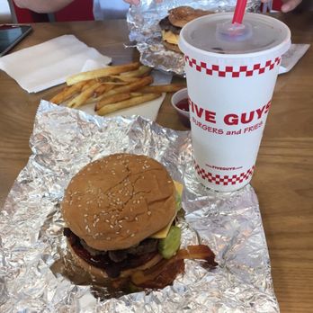 Five Guys - Cheeseburger with extra veggies - Burgers Near Me - Mililani, Hawaii Five Guys - Cheeseburger with extra veggies - Burgers Near Me - Mililani, Hawaii