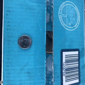 29 Palms Postal Plus - Size of box with quarter for reference. - Printing Services Near Me - Twentynine Palms, California