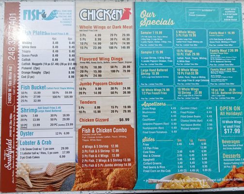 Menu photo 2 Manhattan Chicken & Fish Southfield, MI Menu photo 2 Manhattan Chicken & Fish Southfield, MI