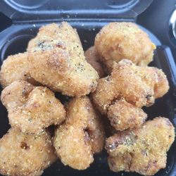 Buffalo Cauliflower with Lemon Pepper Sprinkles