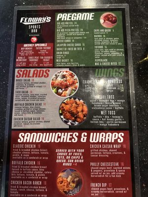 Menu photo 1 Fenways Billings, MT Menu photo 1 Fenways Billings, MT