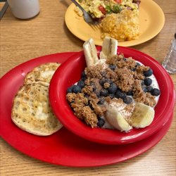 Corner Cafe - Yogurt parfait. Special breakfast this morning at our little hometown jewel Corner Cafe. Looks delicious!