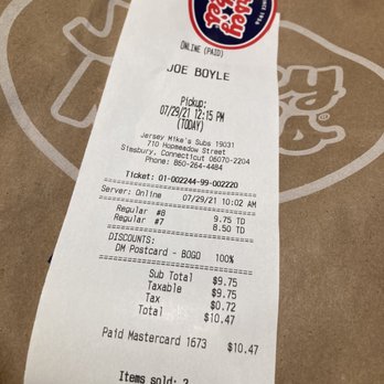 Jersey Mike's Subs - Fast Food Near Me - Simsbury, Connecticut