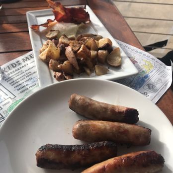 The Beachcomber - Kids plate with a side of pork sausage. - Seafood Near Me - Newport Beach, California The Beachcomber - Kids plate with a side of pork sausage. - Seafood Near Me - Newport Beach, California