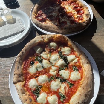 Pupatella - Margherita Pizza and Pepperoni - Pizza Near Me - Reston, Virginia Pupatella - Margherita Pizza and Pepperoni - Pizza Near Me - Reston, Virginia