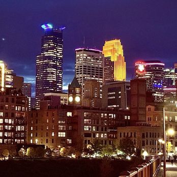 Stone Arch Bridge - Downtown Minneapolis view from Stone Arch - Landmarks & Historical Buildings Near Me - Minneapolis, Minnesota