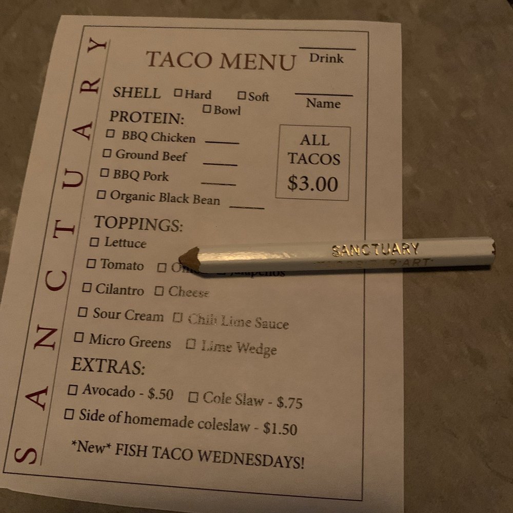Sanctuary - Menu - Tacos Near Me - Norfolk, Virginia Sanctuary - Menu - Tacos Near Me - Norfolk, Virginia