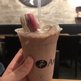 milkshake and cheesecake macaroon milkshake and cheesecake macaroon