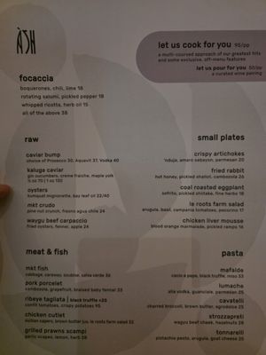 Menu photo 2 Ash Tampa, FL