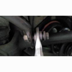 Ferrara's Transmission - loose nut on the Sway bar link after confront Mat