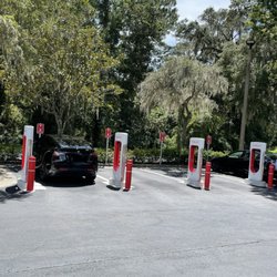 Tesla Supercharger - Park in front first. Love it!!!! Backing up sucks