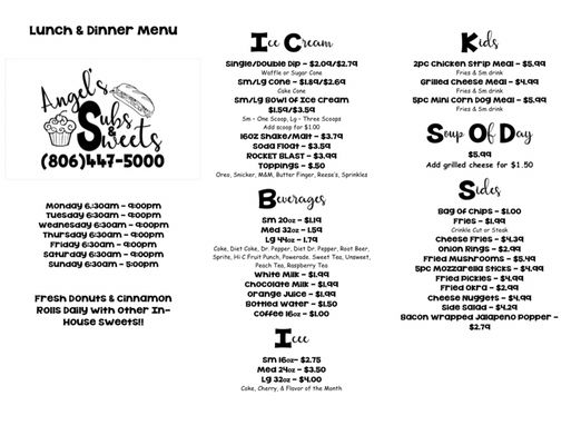 Menu photo 3 Angel’s Subs & Sweets Wellington, TX Menu photo 3 Angel’s Subs & Sweets Wellington, TX