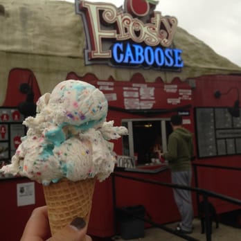 The Frosty Caboose - Birthday cake sugar cone (this is one scoop)! - Ice Cream & Frozen Yogurt Near Me - Chamblee, Georgia The Frosty Caboose - Birthday cake sugar cone (this is one scoop)! - Ice Cream & Frozen Yogurt Near Me - Chamblee, Georgia
