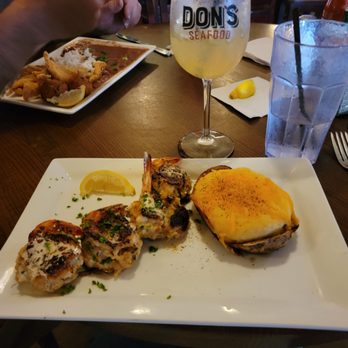 Dons Seafood - Lafayette - Grilled stuffed shrimp and loaded potatoe. - Seafood Near Me - Lafayette, Louisiana