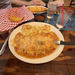 Mexican omelet with hash browns