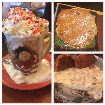 English Muffin - Hot chocolate, huge banana pancake, egg white veggie omelet with a muffin - Breakfast & Brunch Near Me - Johnston, Rhode Island English Muffin - Hot chocolate, huge banana pancake, egg white veggie omelet with a muffin - Breakfast & Brunch Near Me - Johnston, Rhode Island