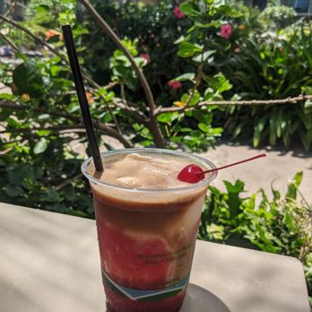 Holoholo Grill - Lava Flow with a rum flow on top - Hawaiian Near Me - Koloa, Hawaii
