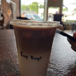Refuah - Large iced raspberry bouquet latte