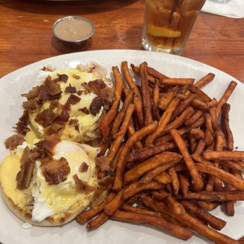 Byrd's Restaurant - Eggs Benedict with sweet potato fries - Coffee & Tea Near Me - Newport News, Virginia Byrd's Restaurant - Eggs Benedict with sweet potato fries - Coffee & Tea Near Me - Newport News, Virginia