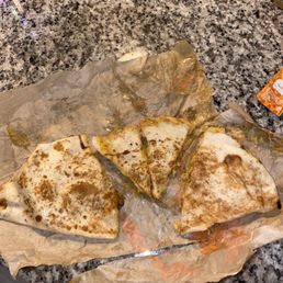 quesadillas wrapped in plastic wrap