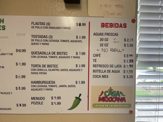 Menu photo 2 Casa Mexicana Brownsville, TX Menu photo 2 Casa Mexicana Brownsville, TX
