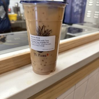 Yi Fang - Coconut Oolong Milk Tea with Taro and Sago - Bubble Tea Near Me - Fairfax, Virginia Yi Fang - Coconut Oolong Milk Tea with Taro and Sago - Bubble Tea Near Me - Fairfax, Virginia