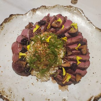 Atria - Roast Sonoma duck with barley risotto - Seafood Near Me - Flagstaff, Arizona Atria - Roast Sonoma duck with barley risotto - Seafood Near Me - Flagstaff, Arizona