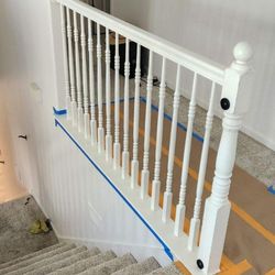 Affordable Painting - Before painting the handrail
