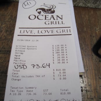 Ocean Grill - Our bill. - Steakhouses Near Me - Puerto Vallarta, JAL Ocean Grill - Our bill. - Steakhouses Near Me - Puerto Vallarta, JAL