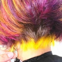 Vibrance Hair Studio - Trying bright yellows this month