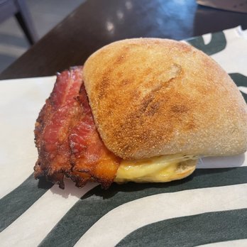 Starbucks - Bacon & Gouda Breakfast Sandwich - not too big, but sufficient and not too heavy - Coffee & Tea Near Me - Fountain Valley, California Starbucks - Bacon & Gouda Breakfast Sandwich - not too big, but sufficient and not too heavy - Coffee & Tea Near Me - Fountain Valley, California