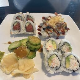 Lunch special combo: spicy tuna, crunch and cali Lunch special combo: spicy tuna, crunch and cali