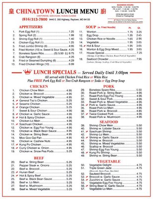 Menu photo 7 China Town Raytown, MO