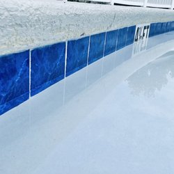 Bright Blue Pools - Gutter is so even now, water flows over it like it's suppose too!